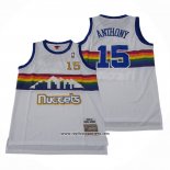 Camiseta Denver Nuggets Carmelo Anthony #15 Mitchell & Ness 2003-04 Blanco